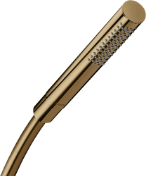 Лейка душевая Axor Starck 1jet, настенная, прямоугольная, с 1 режимом, латунная, цвет полированная бронза, ручная, для душа/ванной