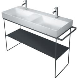 Полка Duravit DuraSquare для металлической консоли под раковину, размер 116,4х38 см, цвет: черный, стеклянная, прямоугольная, вставка, для раковины, в ванную комнату