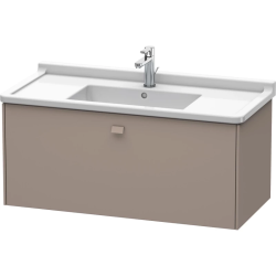 Тумба под раковину Duravit Brioso, 102х46,9х45,2 см, подвесная, 1 выдвижной ящик, ДСП, цвет: базальт, шкафчик навесной, механизм доводчика, прямоугольная, правая/левая, в ванную комнату
