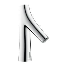 Смеситель для раковины AXOR Starck Organic, электронный, сенсорный, инфракрасный, фиксированный излив, длина 10,5 см, латунь, цвет хром, питание от батареек, без регулировки температуры