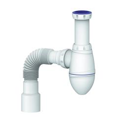 Сифон Unicorn для умывальника 1 1/2"х40 без выпуска, с переходником 40х32 и гибким отводом 40х40/50