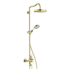 Душевая система Axor Montreux Showerpipe 240 1jet, высота 123,9 см, цвет: шлифованная медь, комплект: ручной душ/верхний душ/термостат для душа/шланг для душа/держатель для душа/душевая штанга, наружного монтажа, настенная, латунная Душевая система Axor Montreux Showerpipe 240 1jet, высота 123,9 см, цвет: шлифованная медь, комплект: ручной душ/верхний душ/термостат для душа/шланг для душа/держатель для душа/душевая штанга, наружного монтажа, настенная, латунная