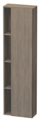 Пенал Duravit DuraStyle, 50x24x180 см, подвесной, (правый), с дверцей, с закрытыми/открытыми полками, цвет: дуб терра, в ванную комнату