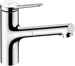 Смеситель для кухни/мойки Hansgrohe Zesis M33, 150 2jet, однорычажный, керамический, с поворотным/вытяжным изливом, длина 21,9 см, латунь, цвет хром Смеситель для кухни/мойки Hansgrohe Zesis M33, 150 2jet, однорычажный, керамический, с поворотным/вытяжным изливом, длина 21,9 см, латунь, цвет хром