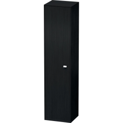 Пенал Duravit Brioso L, 42x36x177 см, подвесной, (левый), с дверцей, с полкой, со стеклянными полками, цвет: дуб черный/хром, в ванную комнату
