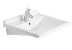 Раковина DURAVIT Starck 3, 60х54,5х16 см, подвесная, прямоугольная, санфарфор, цвет белый, с 1 отверстием под смеситель, слив/перелив