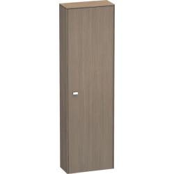 Пенал Duravit Brioso R, 52x24x177 см, подвесной, (правый), с дверцей, с полкой, со стеклянными полками, цвет: дуб терра/хром, в ванную комнату