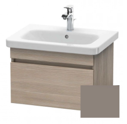 Тумба/шкафчик для консоли/столешницы Duravit DuraStyle под раковину 60х54,8х51,2 см, подвесная, ДСП, цвет: сосна серебристая/базальт, 1 выдвижной ящик, прямоугольная