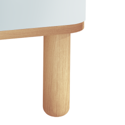 Ножки Vitra Sento, 50х175х50 мм, опора для мебели, цвет: светлый дуб, 4 штуки, для тумбы/пенала/комплекта, МДФ, в ванную комнату, четыре штуки в комплекте