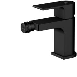 Смеситель для биде Aquatek Лира однорычажный, керамический картридж, поворотный излив, длина 124 мм, латунь, цвет черный матовый, без шланга/лейки