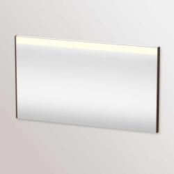 Зеркало Duravit Brioso, 122х70х3,5 см с LED/ЛЕД-подсветкой, прямоугольное, подвесное/настенное, цвет рамы: каштан темный, настенный выключатель, для ванной