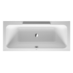 Ванна Duravit DuraStyle 180х80 см встраиваемая/пристенная, акриловая, цвет: белый, (без гидромассажа, ножек, сифона, фронтальной панели), прямоугольная, с двумя наклонами для спины