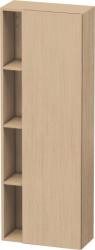 Пенал Duravit DuraStyle, 50x24x140 см, подвесной, (правый), с дверцей, с закрытыми/открытыми полками, цвет: натуральный дуб, в ванную комнату