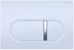 Кнопка смыва Aquatek KDI-0000042 прямоугольная, цвет белая, пластик, клавиша управления (клавиши прямоугольные) для сливного бачка, инсталляции унитаза, двойная, механическая, панель, универсальная, размер 245х165х12.8 мм