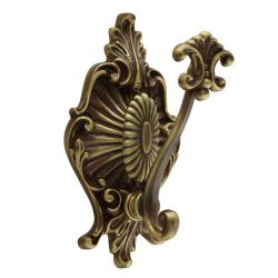 Крючок Migliore Elisabetta, одинарный, настенный, латунь, форма округлая, для полотенца в ванную/туалет/душевую кабину, цвет бронза