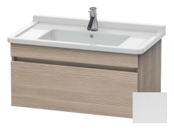 Тумба/шкафчик для консоли/столешницы Duravit DuraStyle под раковину 80х54,8х51,2 см, подвесная, ДСП, цвет: сосна серебристая/белый матовый, 1 выдвижной ящик, прямоугольная
