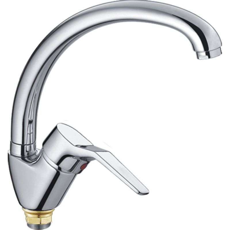 Смеситель для кухни/мойки HAIBA CRON однозахватный, поворотный, длина 183 мм, силумин, цвет хром