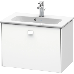 Тумба под раковину Duravit Brioso, 62х38,9х44,2 см, подвесная, 1 выдвижной ящик, ДСП, цвет: белый матовый, шкафчик навесной, механизм доводчика, прямоугольная, правая/левая, в ванную комнату