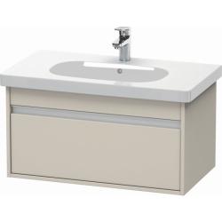 Тумба под раковину для консоли/столешницы Duravit Ketho 80х55х42,6 см, подвесная, ДСП, цвет: серо-коричневый, 1 выдвижной ящик, для встраиваемой сверху раковины, прямоугольная