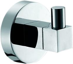 Крючок одинарный Azario NESSY, настенный, нержавеющая сталь, форма округлая, для полотенец/халатов в ванную/туалет/душевую кабину, цвет хром