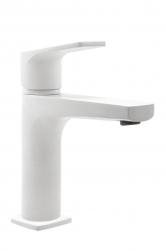 Смеситель для раковины/умывальника Azario TREYA однорычажный, керамический картридж, неповоротный, длина излива 135 мм, латунь, цвет белый