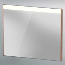 Зеркало Duravit Brioso, 82х70х3,5 см с LED/ЛЕД-подсветкой, прямоугольное, подвесное/настенное, цвет рамы: орех матовый, настенный выключатель, для ванной