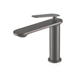 Смеситель для раковины/умывальника AQUEDUC однорычажный, неповоротный, керамический, длина излива 165 мм, высота 175 мм нержавеющая сталь, цвет сталь 345744