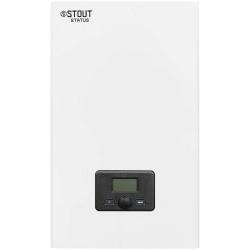 Электрический котел STOUT STATUS 27 кВт настенный, белый, 9 ступеней мощности, LCD дисплей, одноконтурный