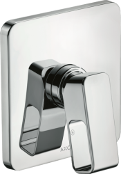 Смеситель для душа Axor Urquiola однорычажный, скрытого монтажа, керамический, настенный/встраиваемый, без излива, без шланга/лейки, квадратный, латунь, цвет хром