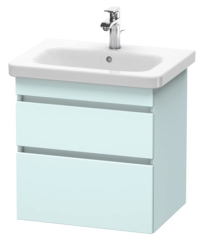 Тумба/шкафчик для консоли/столешницы Duravit DuraStyle под раковину 60х47,8х51,2 см, подвесная, ДСП, цвет: светло-голубой, 2 выдвижных ящика, прямоугольная