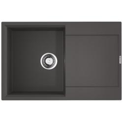 Мойка кухонная Omoikiri Daisen 78T-PL, 51х78 см, врезная, из искусственного гранита (Tetogranit), прямоугольная, цвет платина, без отверстия под смеситель, с крылом, оборачиваемая, слив-перелив, врезная в столещницу, для кухни