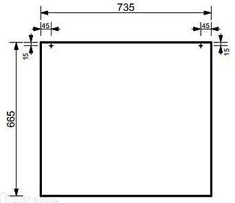 Панель боковая Эстет Грация 75 см, для ванны, ABS-пластик, цвет: белый, (экран для ванны) прямоугольный, торцевая панель, универсальная