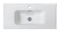 Раковина BelBagno 81, 81х39,5 см, полувстраиваемая, прямоугольная, цвет белый, керамическая, с отверстием под смеситель, слив-перелив, умывальник