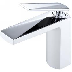 Смеситель для раковины/умывальника Boheme Venturo, однорычажный, неповоротный, керамический, длина излива 141 мм, латунь, цвет белый/хром