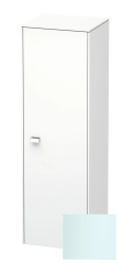 Пенал Duravit Brioso R, 42x36x133 см, подвесной, (правый), с дверцей, с полкой, со стеклянными полками, цвет: светло-голубой, в ванную комнату