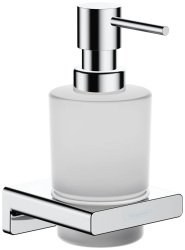 Дозатор Hansgrohe AddStoris для жидкого мыла, настенный, металл/стекло, цвет хром, емкость дозатора объемом - 200 мл, для кухни/ванной