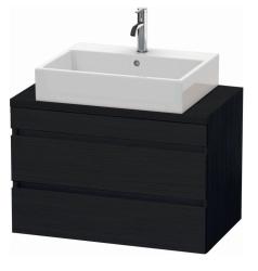 Тумба под раковину для консоли/столешницы Duravit DuraStyle 80х47,8х51,2 см, подвесная, ДСП, цвет: дуб черный, 2 выдвижных ящика, прямоугольная