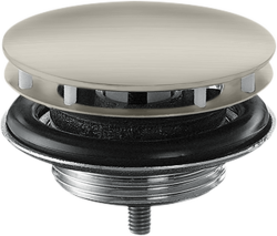 Донный клапан Axor, для раковины незапираемый, нержавеющая сталь, круглый, с переливом, цвет: под сталь, с фиксированной крышкой, классический/стандартный