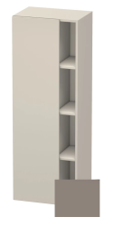 Пенал Duravit DuraStyle, 50x36x140 см, подвесной, (левый), с дверцей, с закрытыми/открытыми полками, цвет: серо-коричневый/базальт, в ванную комнату