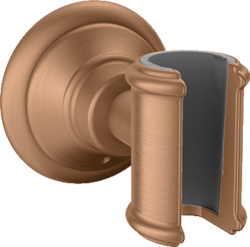 Держатель для душевой лейки Axor Montreux, настенный, металлический, цвет: шлифованная бронза, для душевой лейки/шланга, для душа/ванной/душевой кабины