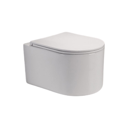 Унитаз подвесной Olives Vortex белый, горизонтальный (в стену) выпуск, с быстросъемным сиденьем микролифт, дюропласт, смыв Торнадо, безободковый, под скрытый бачок