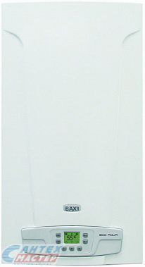 Котел газовый Baxi ECO Four 1.24 F (240 кв. м) 24 кВт мощность, одноконтурный, настенный, с закрытой камерой сгорания, для отопления, водяного теплого пола, с подключением бойлера косвенного нагрева, частного жилом дома, дачи