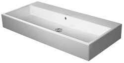 Раковина DURAVIT Vero Air, 100х47х17 см, подвесная, прямоугольная, санфарфор, цвет белый, без отверстия под смеситель, слив/перелив