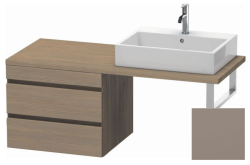 Тумба/шкафчик для консоли/столешницы Duravit DuraStyle под раковину 60х54,8х51,2 см, подвесная, ДСП, цвет: дуб терра/базальт, 2 выдвижных ящика, прямоугольная