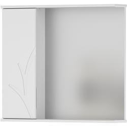 Зеркальный шкаф Volna Adel 80, 80х14,6х70 см, подвесной, с LED/ЛЕД-подсветкой, цвет белый, зеркало, 1 распашная дверца, прямоугольный, левый, левосторонний