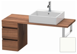 Тумба/шкафчик для консоли/столешницы Duravit DuraStyle под раковину 30х54,8х51,2 см, подвесная, ДСП, цвет: орех/белый матовый, 2 выдвижных ящика, прямоугольная