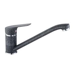 Смеситель для кухни/мойки VIEIR, однорычажный, поворотный, керамический, длина излива 208 мм, латунь, цвет графит