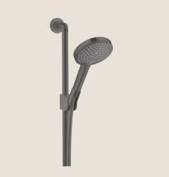 Душевой гарнитур Axor Citterio 3jet, высота 96,9 см, комплект: душевая штанга/ручной душ 120/душевой шланг/ползунок, цвет: шлифованный черный хром, внешнего монтажа, настенный, для душа/ванной