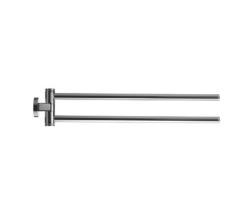 Полотенцедержатель Duravit D-Code, двойной, настенный, поворотный, 44,7 см, металлический, форма округлая, для полотенец, в ванную/туалет/душевую кабину, цвет хром, к стене