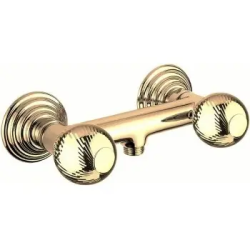 Смеситель для душа Cezares Aphrodite, настенный, двухвентильный, без излива, керамический, латунь, цвет золото 24 карат Смеситель для душа Cezares Aphrodite, настенный, двухвентильный, без излива, керамический, латунь, цвет золото 24 карат